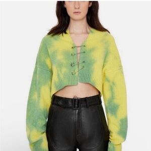 GUIZIO  Tie-Dye Knit Safety Pin Sweater size XS/S